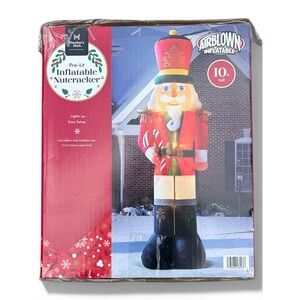 Member's Mark 10ft Pre-Lit Inflatable Nutcracker Christmas Outdoor Decoration
